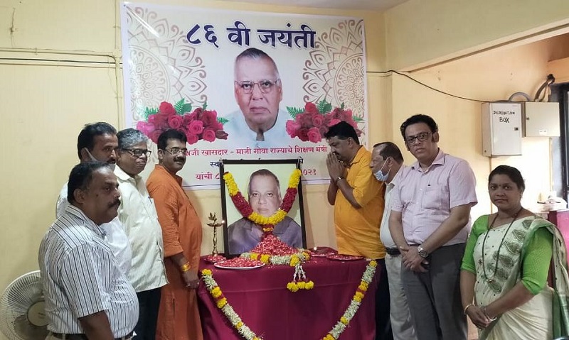 स्व. हरीश झांट्ये यांचे सामाजिक कार्य प्रेरणादायी : पाटणेकर