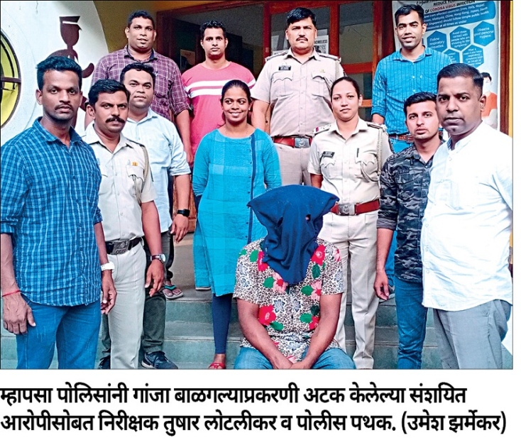 पर्रा येथे ३ किलो गांजा जप्त; ओडिशाच्या संशयितास अटक