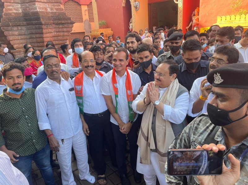 आमदार बाबूश-उत्पलचे नड्डांसमोर श​क्तिप्रदर्शन