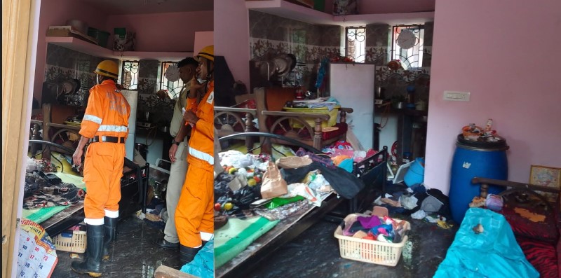 नेरूल येथे सिलिंडरमधून झालेल्या गॅस गळतीमुळे उडाला आगीचा भडका; आई-मुलगा जखमी