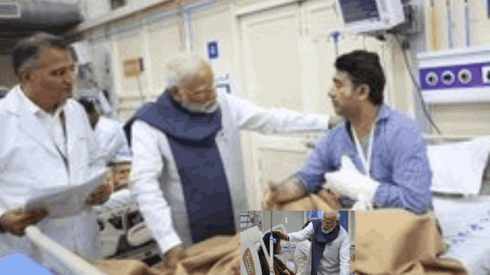 पंतप्रधान नरेंद्र मोदी यांनी केली दिल्ली स्फोटातील जखमींची विचारपूस