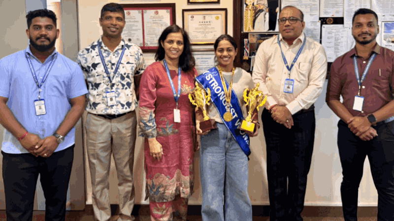 धेंपो महाविद्यालयाच्या राजश्री पेडणेकर हिचा पॉवरलिफ्टिंगमध्ये इतिहास : रचला नवा रेकॉर्ड