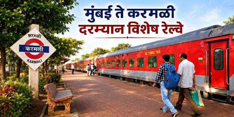 मुंबई ते करमळी दरम्यान विशेष रेल्वे