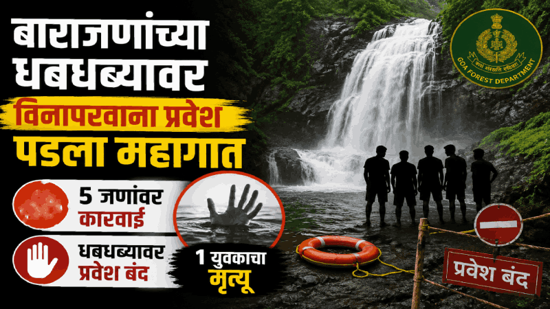 प्रतिबंधित 'बाराजणांच्या धबधब्यावर' विनापरवाना प्रवेश पडला महागात