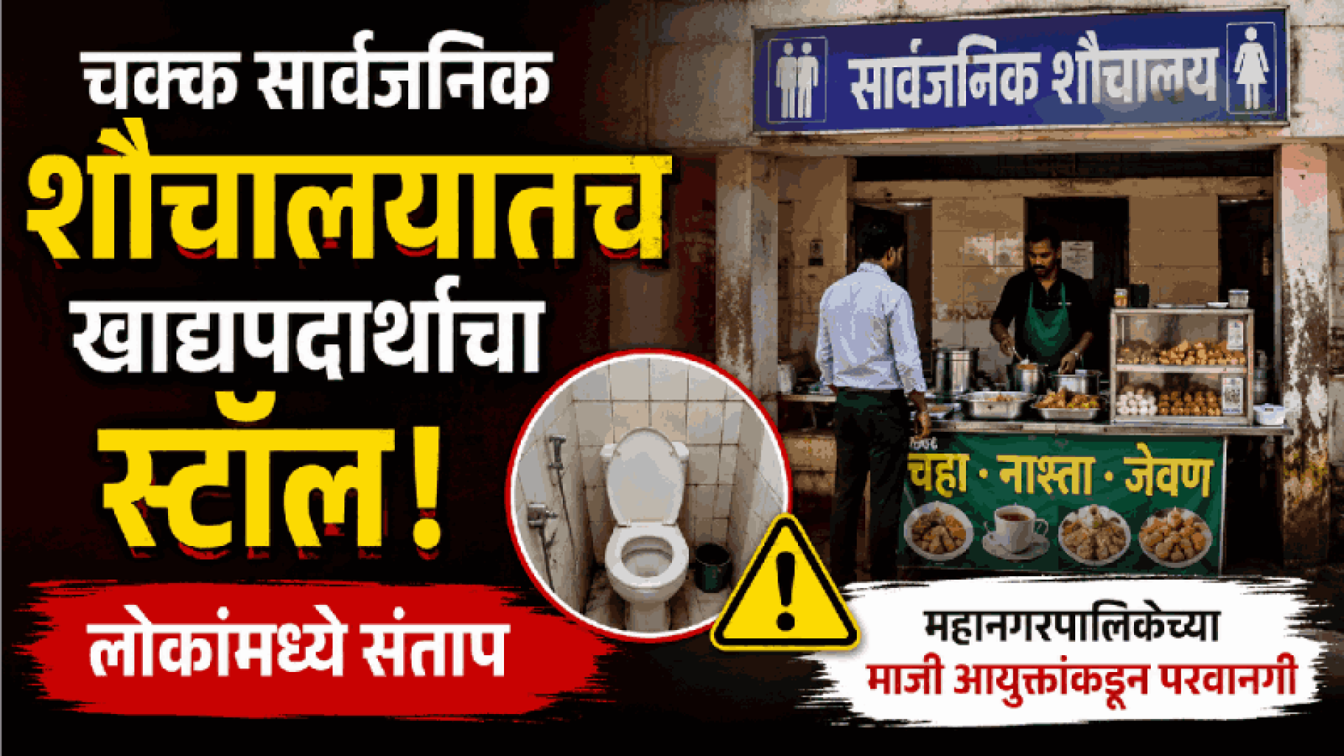 आसाम:चक्क सार्वजनिक शौचालयातच खाद्यपदार्थांचा स्टॉल; लोकांमध्ये संताप