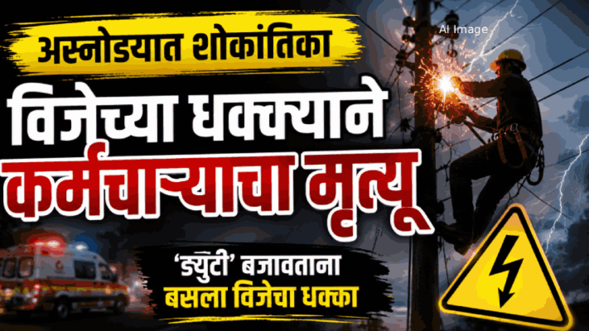 अस्नोडा येथे विजेच्या धक्क्याने घेतला कर्मचाऱ्याचा बळी