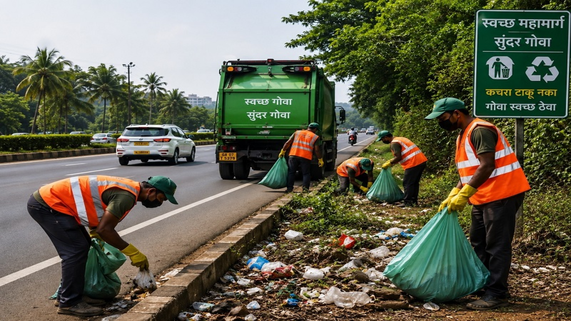 पाच महिन्यांत महामार्गांवरून १५९ टन कचरा हटवला