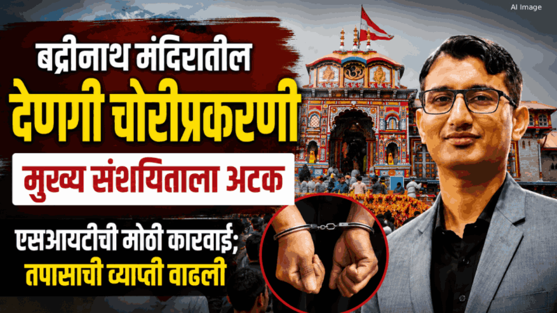 बद्रीनाथ मंदिरातील देणगी चोरीप्रकरणी मुख्य संशयिताला अटक
