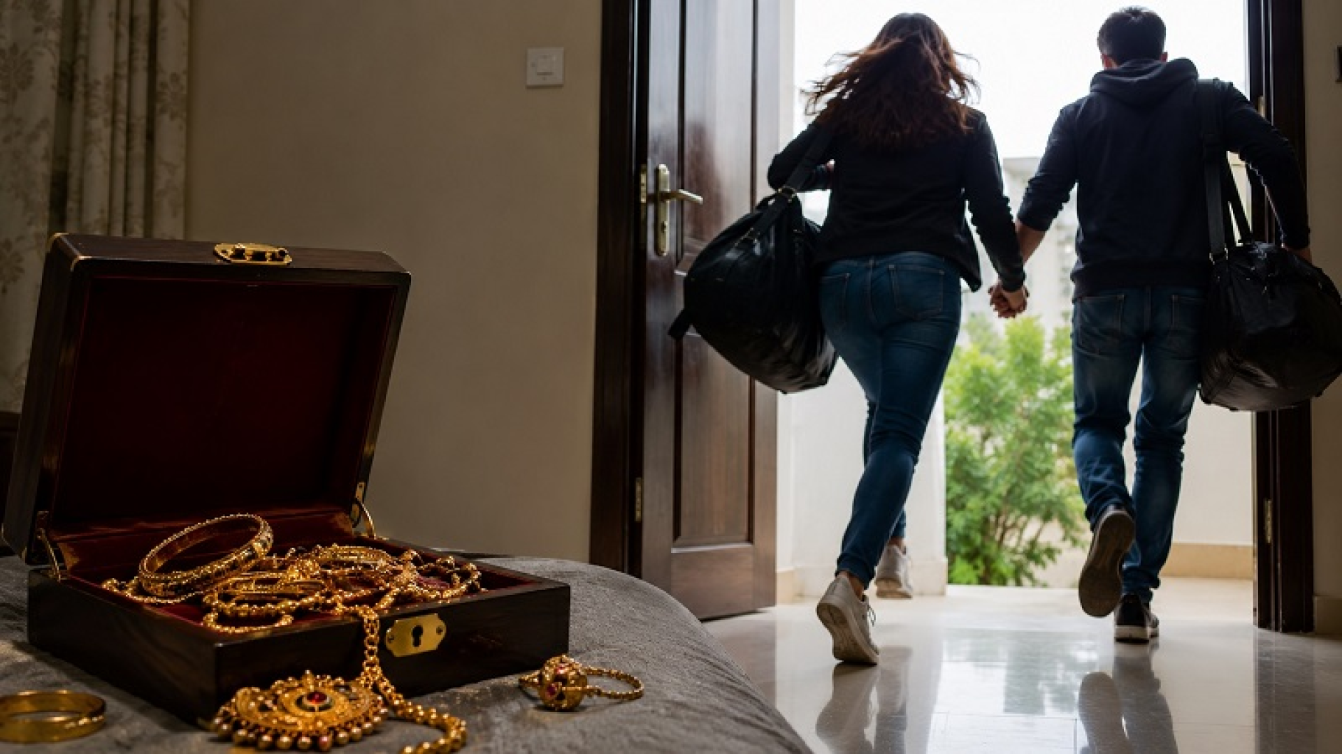 आईच्या दागिन्यांची चोरी करून मुलीने प्रियकारासह काढला पळ