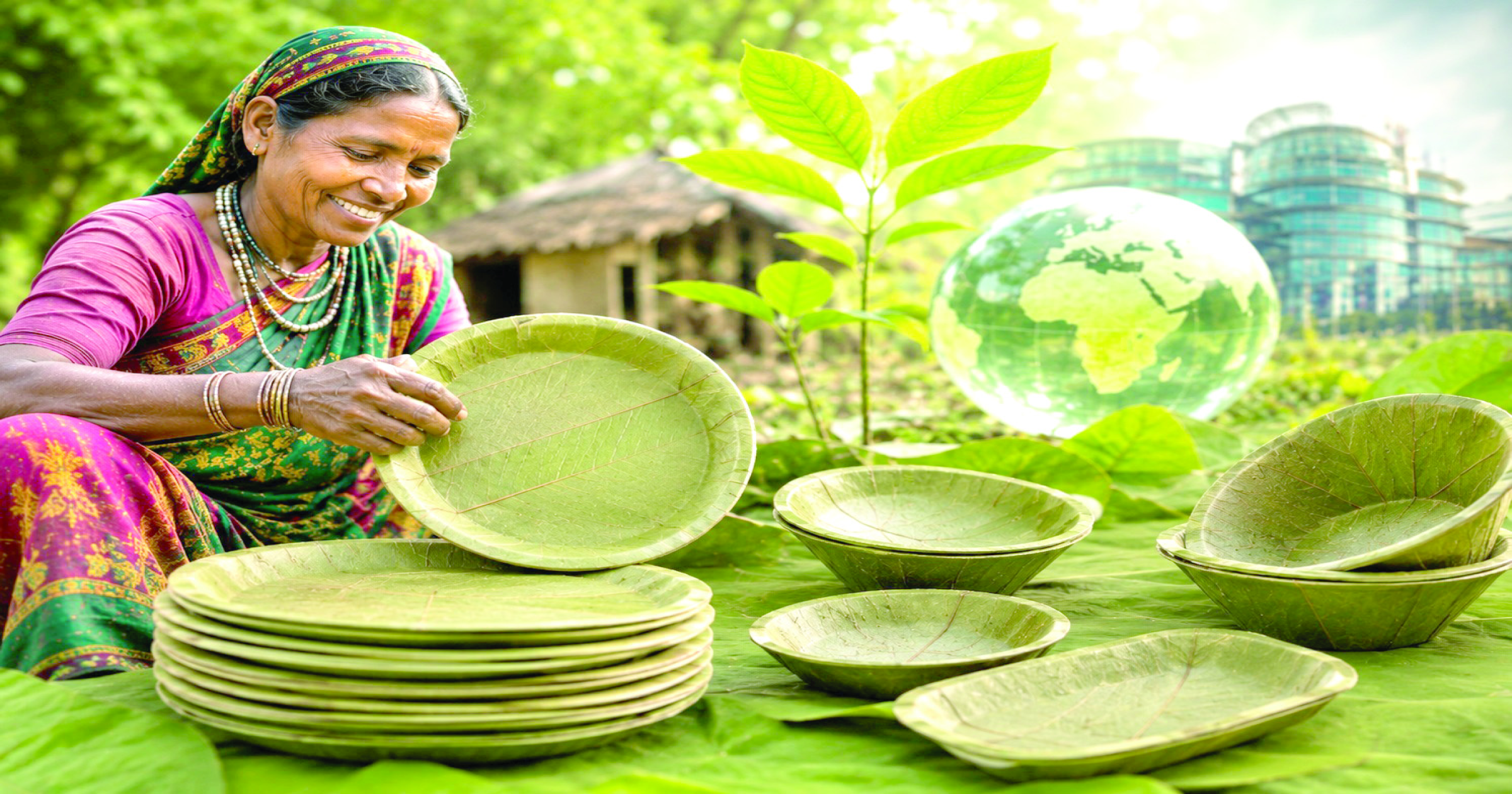 भारतीय आदिवासींच्या साळपानांच्या ताटांची युरोपपर्यंत झेप