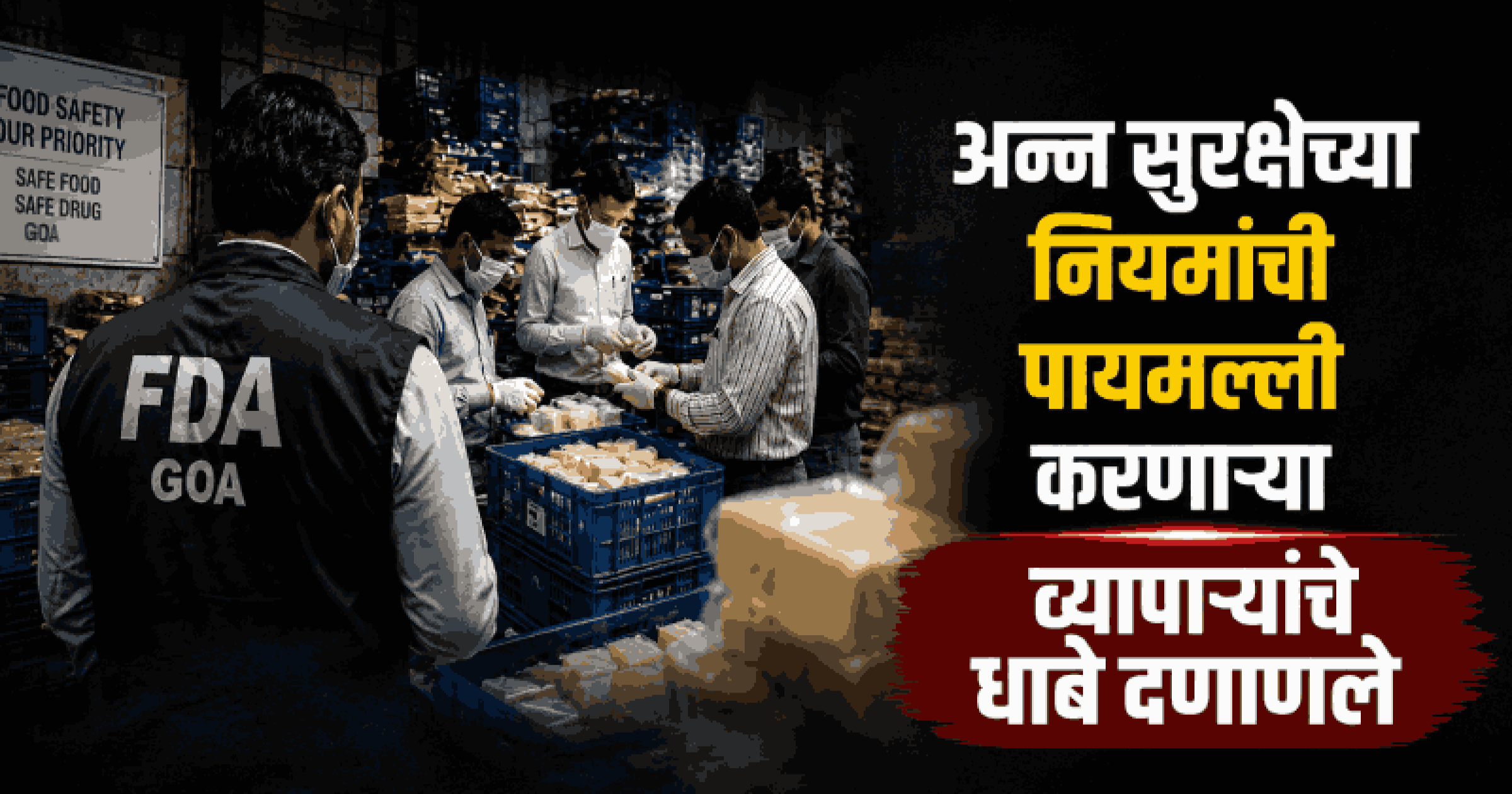 मडगावात एफडीएची कारवाई, अयोग्य पद्धतीने साठवणूक केलेला ७० हजारांचा अन्नसाठा जप्त करून नष्ट