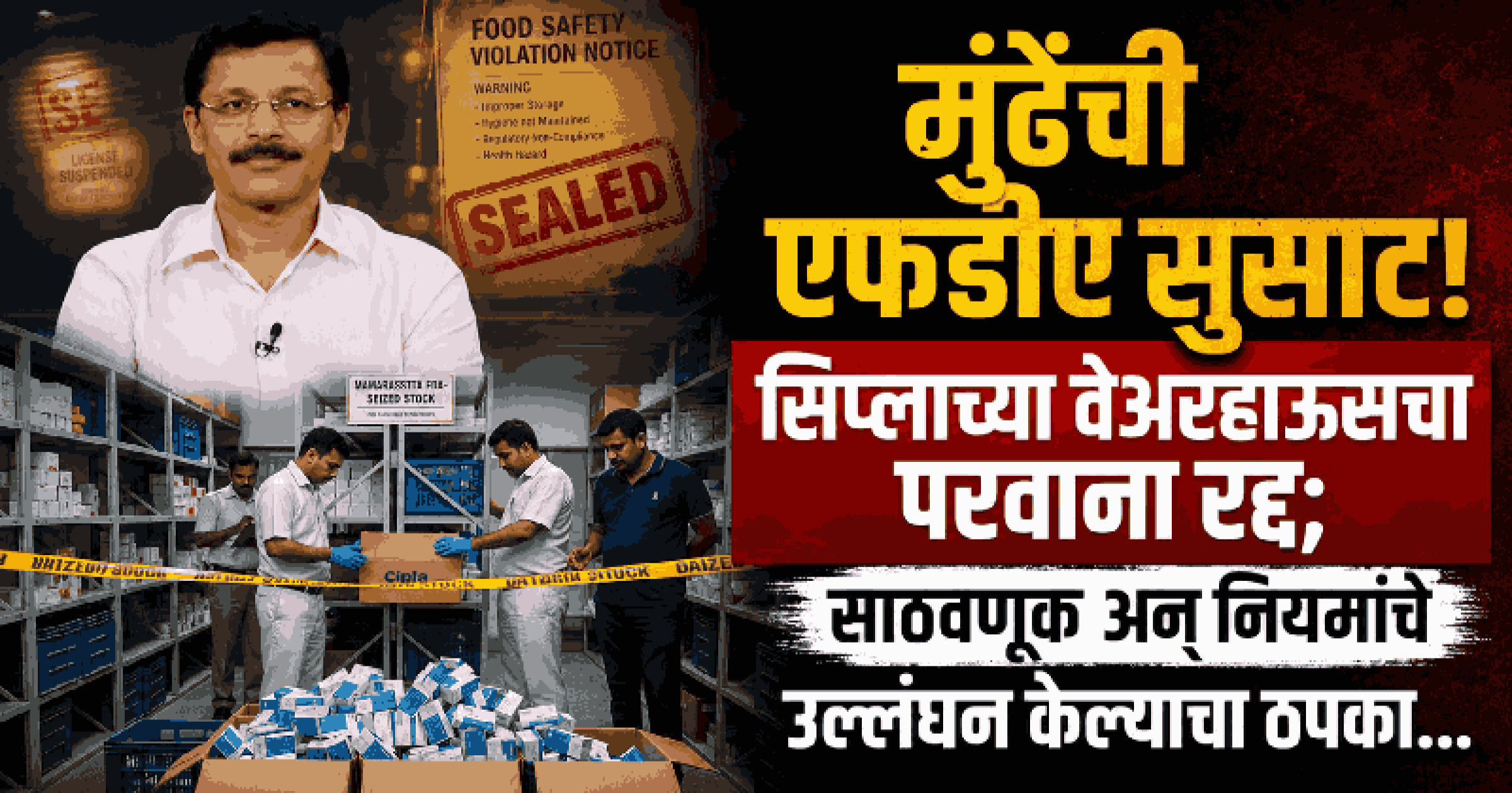 तुकाराम मुंढेंच्या एफडीएची धडक कारवाई; नियमबाह्य कामकाजामुळे सिप्लाच्या पुणे युनिटचा परवाना रद्द