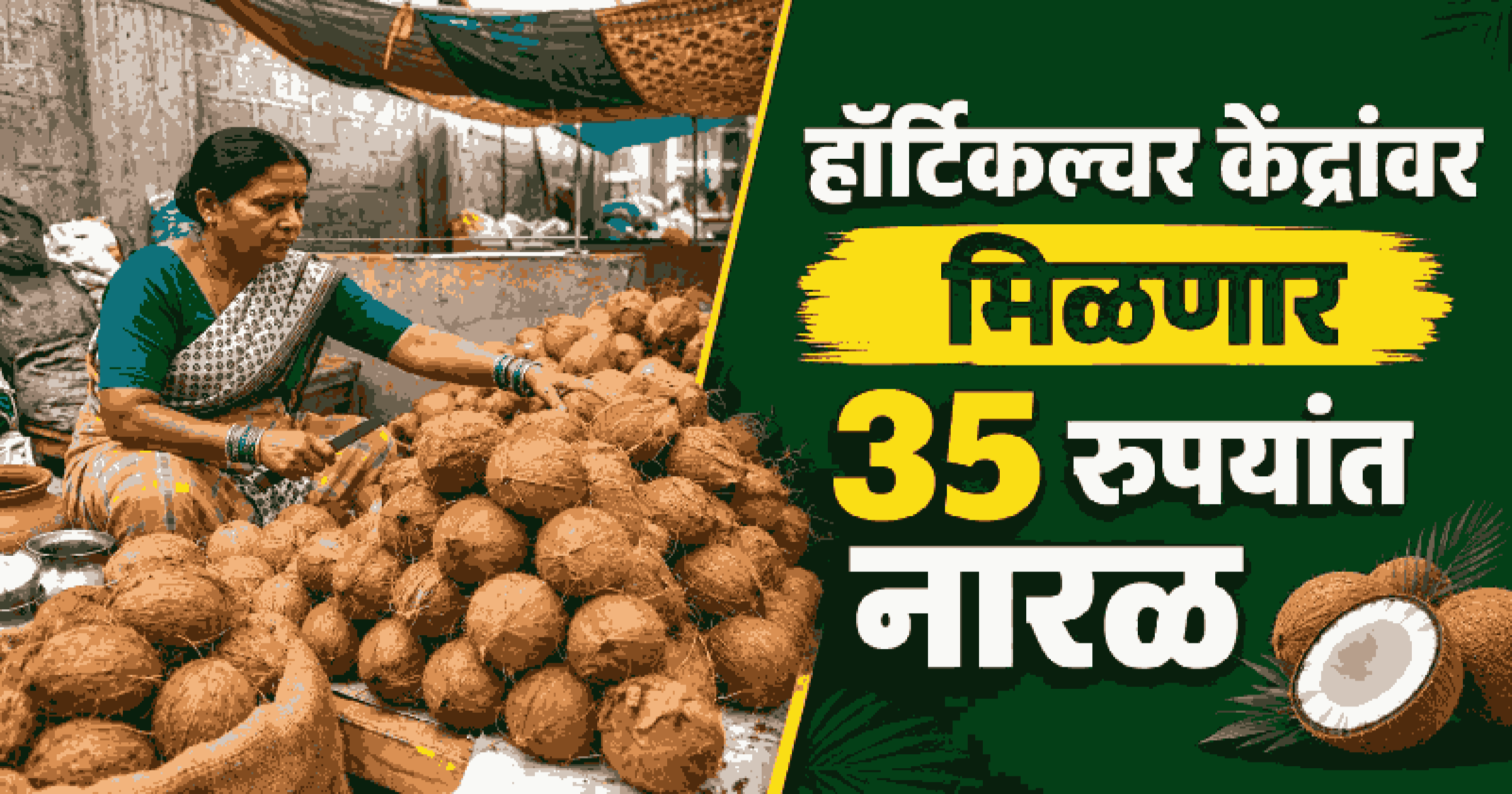 गणेशोत्सवापूर्वी गोमंतकीयांना दिलासा; फलोत्पादन महामंडळाकडून ५५ हजार नारळ उपलब्ध