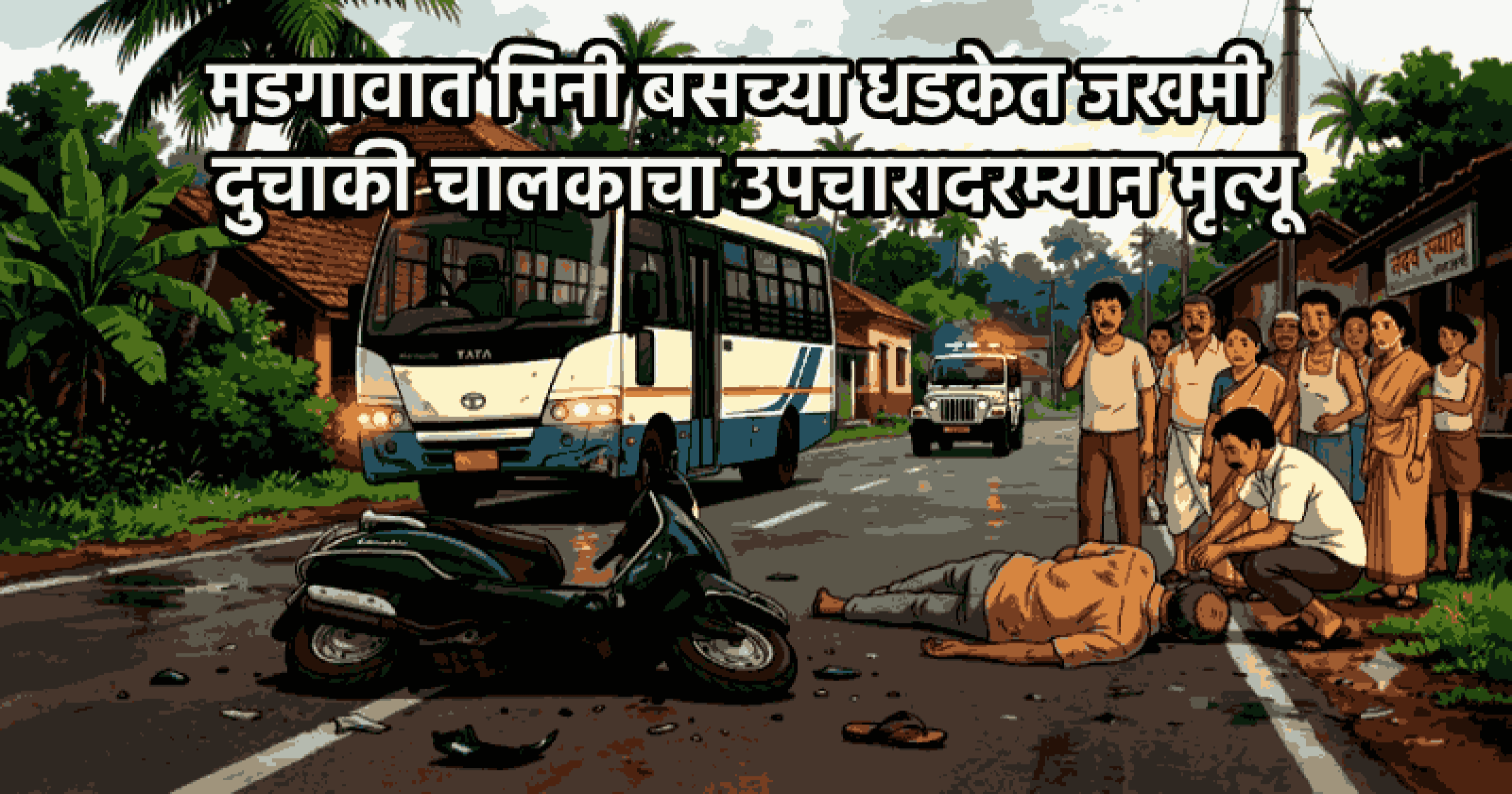 मडगावात मिनी बसच्या धडकेत जखमी दुचाकीचालकाचा उपचारादरम्यान मृत्यू, फरार बसचालकावर गुन्हा दाखल