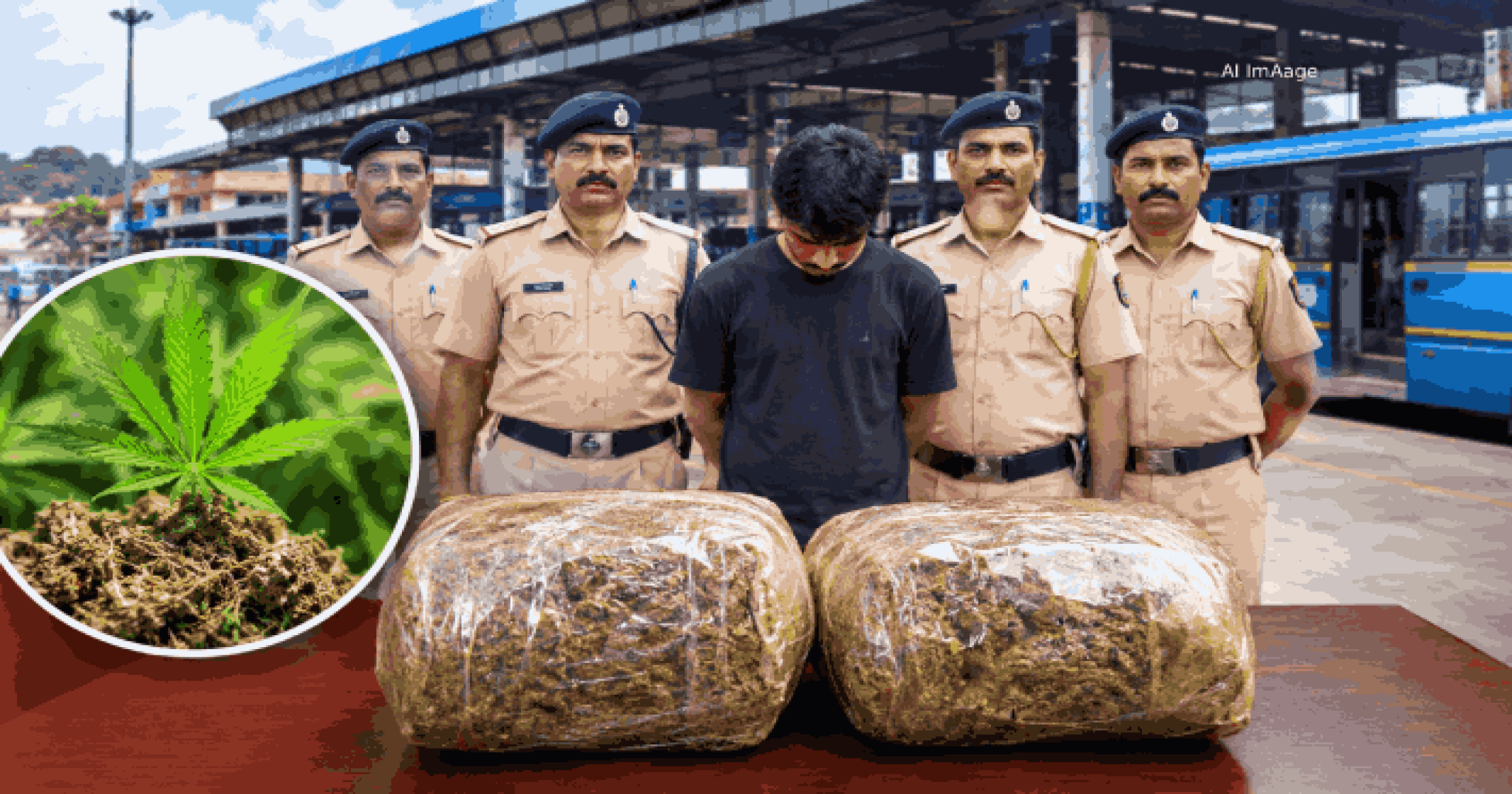 म्हापसा येथे  २ लाखांचा गांजा जप्त