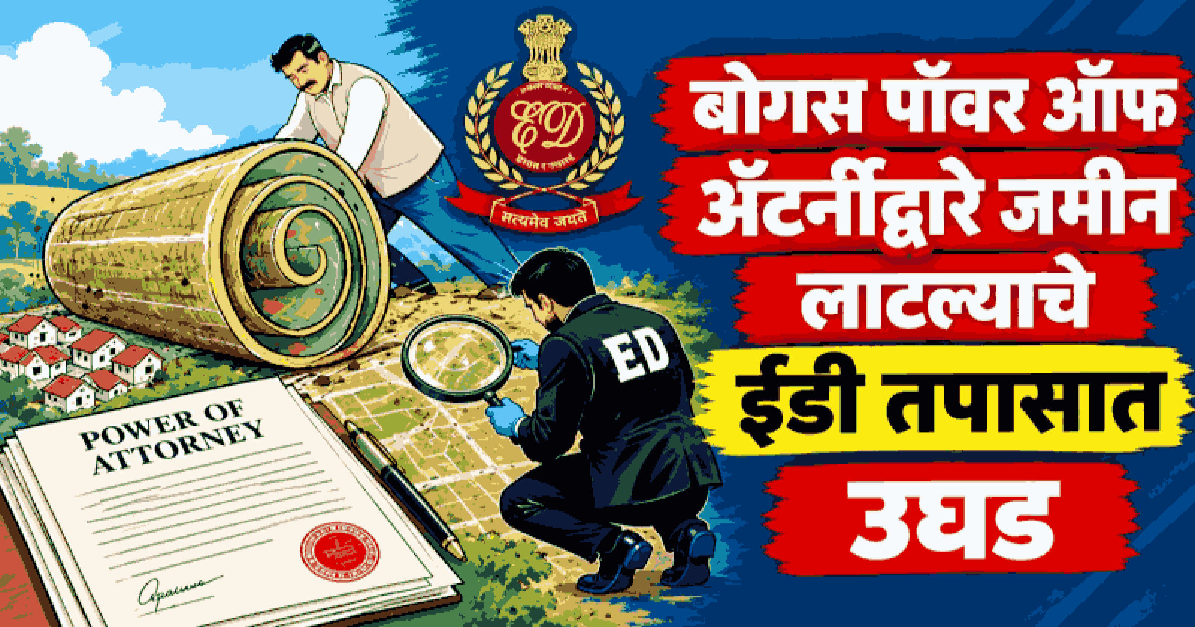 सुकूर जमीन हडप प्रकरणात ईडीची कारवाई; पीएमएलए कायद्यांतर्गत ४.२० कोटी रुपयांची मालमत्ता तात्पुरती जप्त