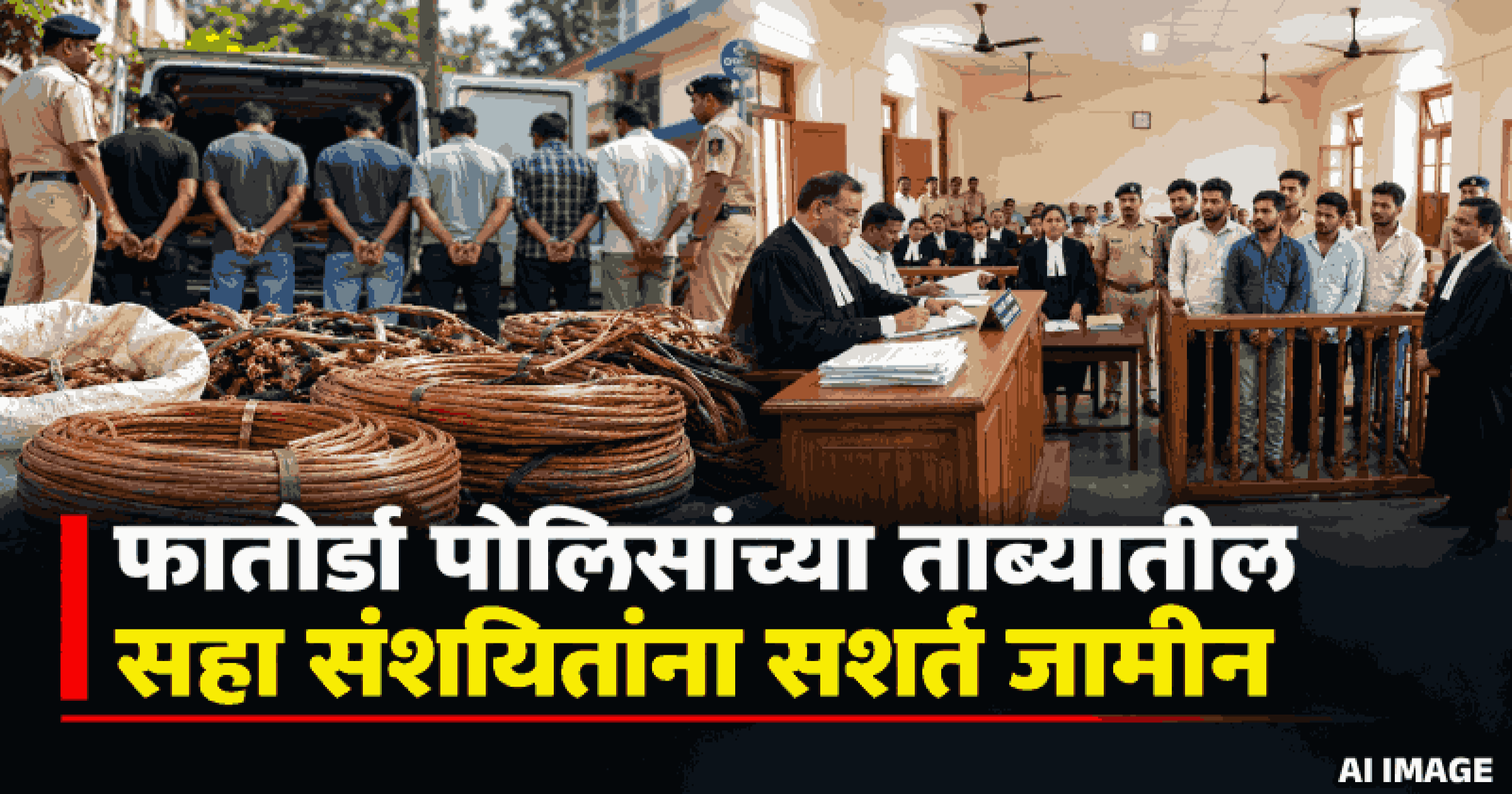 बीएसएनएल कॉपर केबल चोरीप्रकरण :आंतरराज्य टोळीतील सहा संशयितांना पोलिसांचा विरोध डावलून जामीन मंजूर
