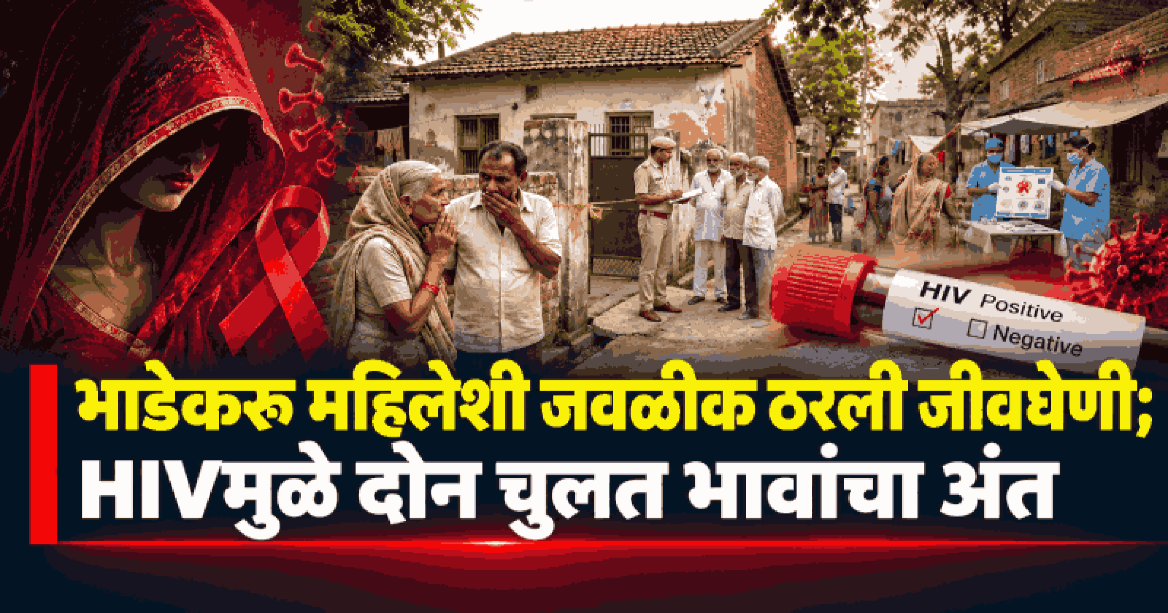 भाडेकरू महिलेशी जवळीक ठरली जीवघेणी; तीन दिवसांच्या अंतराने दोन चुलत भावांचा एचआयव्हीने दुर्दैवी मृत्यू