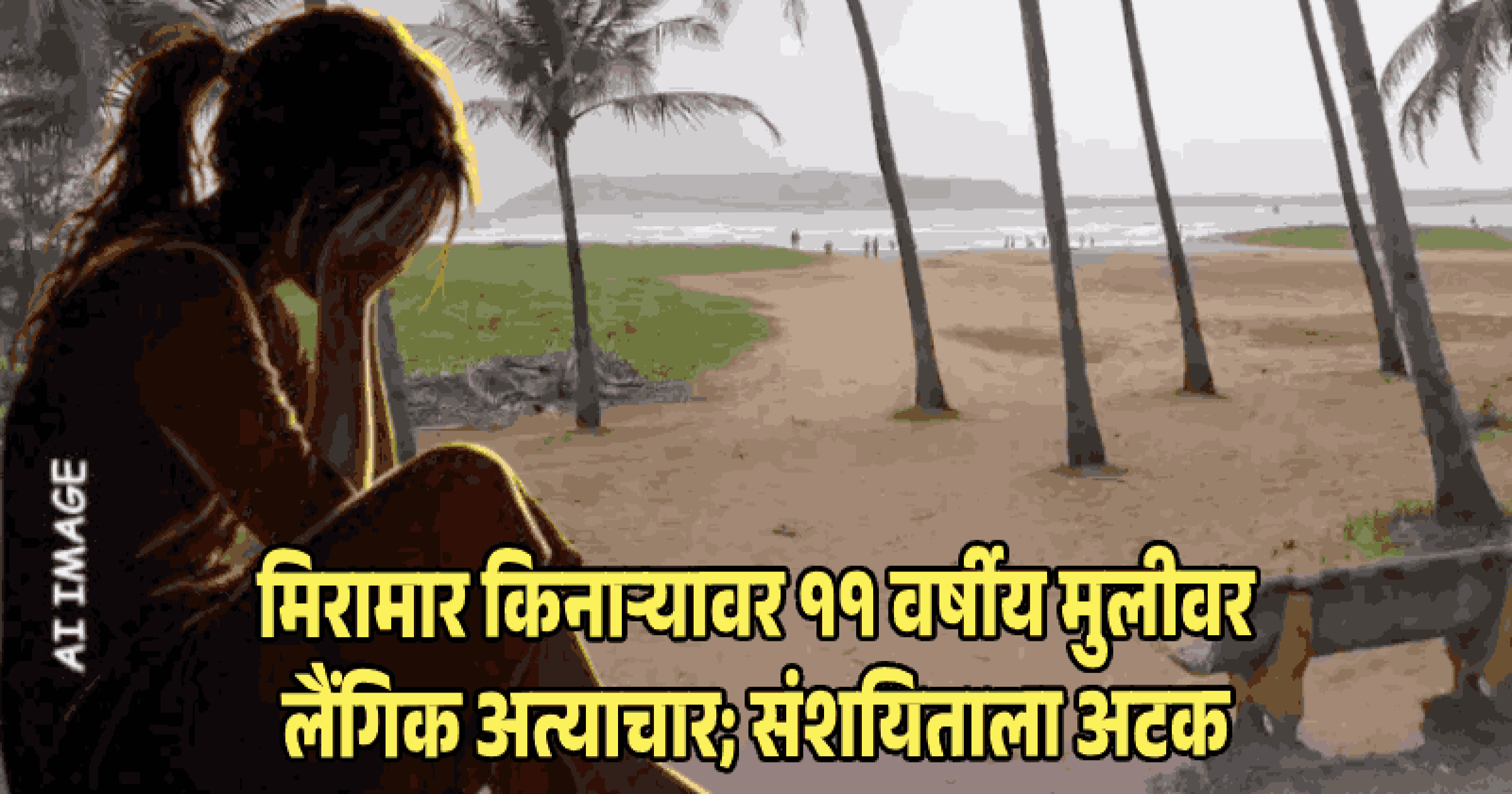 मिरामार किनाऱ्यावर ११ वर्षांच्या मुलीवर अत्याचार; संशयिताला अटक