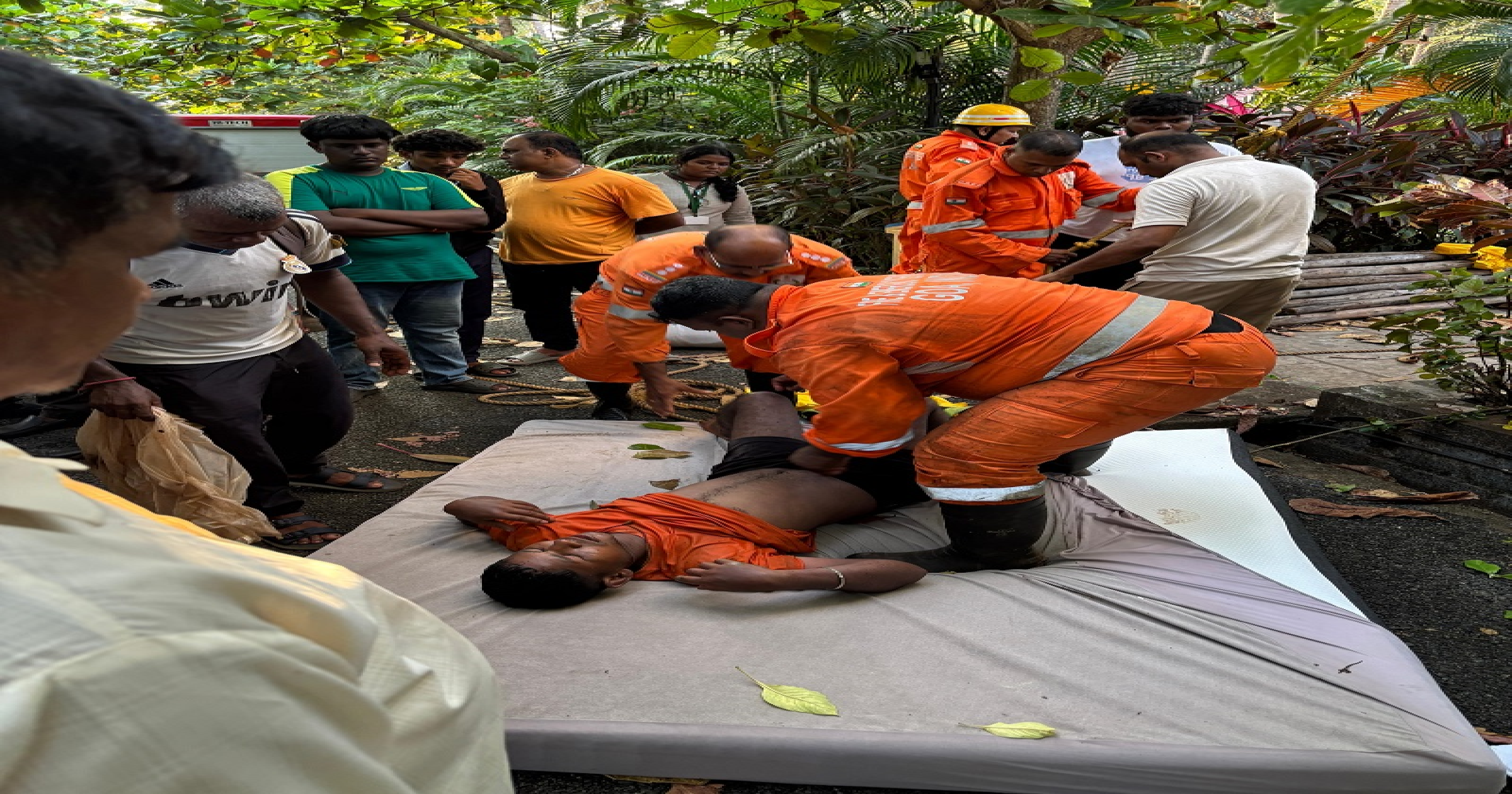 चोडण येथे टाकीची साफसफाई करताना मजुरांवर मधमाश्यांचा हल्ला
