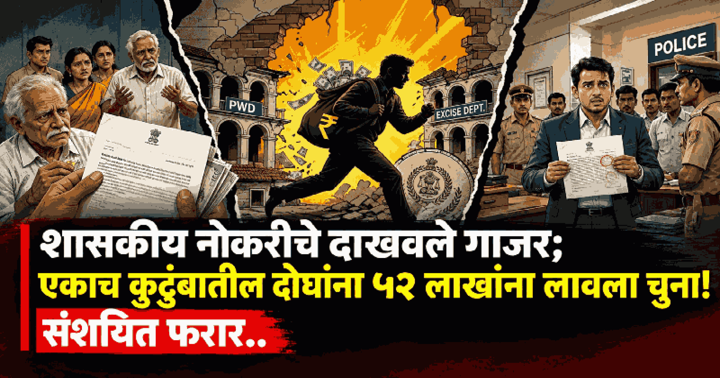 पीडब्ल्यूडीत अकाऊंटंटचे बनावट नियुक्तीपत्र देऊन २५ लाखांचा गंडा; संशयित शंखवाळकर फरार