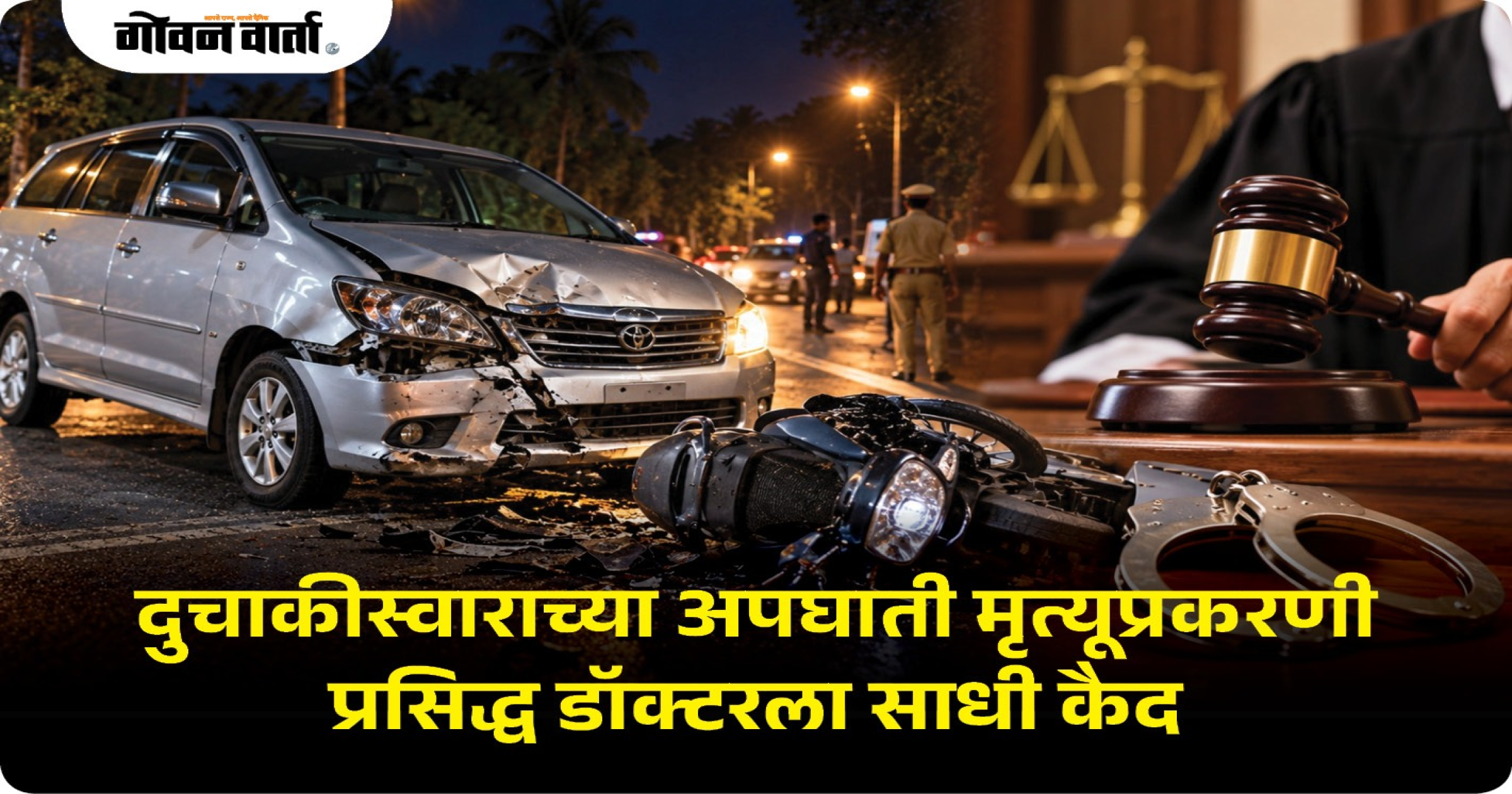 दुचाकीस्वाराच्या अपघाती मृत्यूप्रकरणी प्रसिद्ध डॉक्टरला साधी कैद