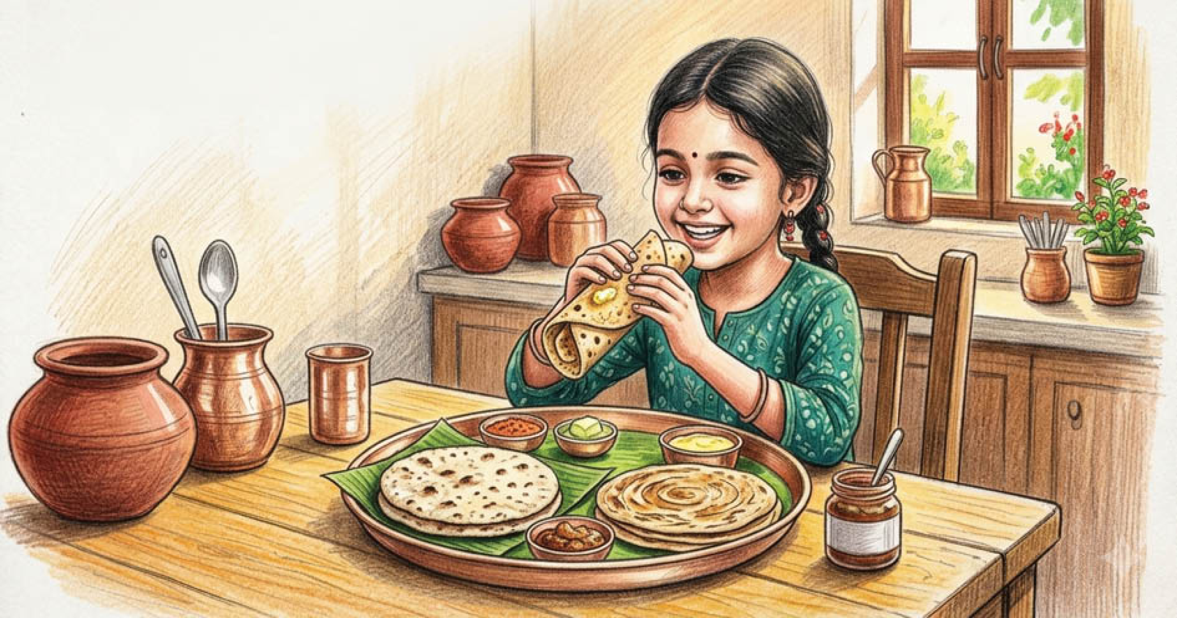 आपल्या ताटातले सुपरहिरो: चपाती, भाकरी आणि पराठा