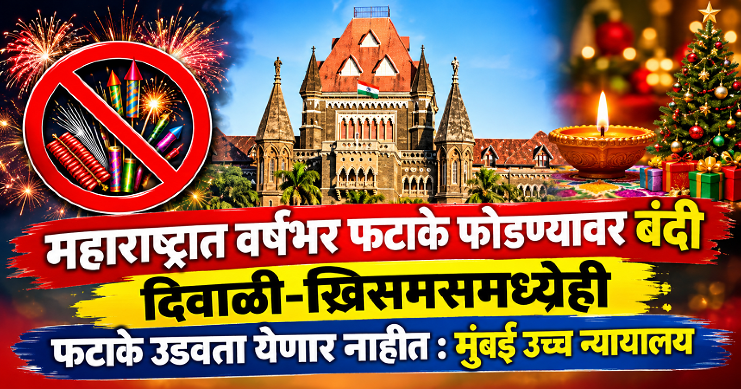 महाराष्ट्रात वर्षभर फटाके फोडण्यावर बंदी