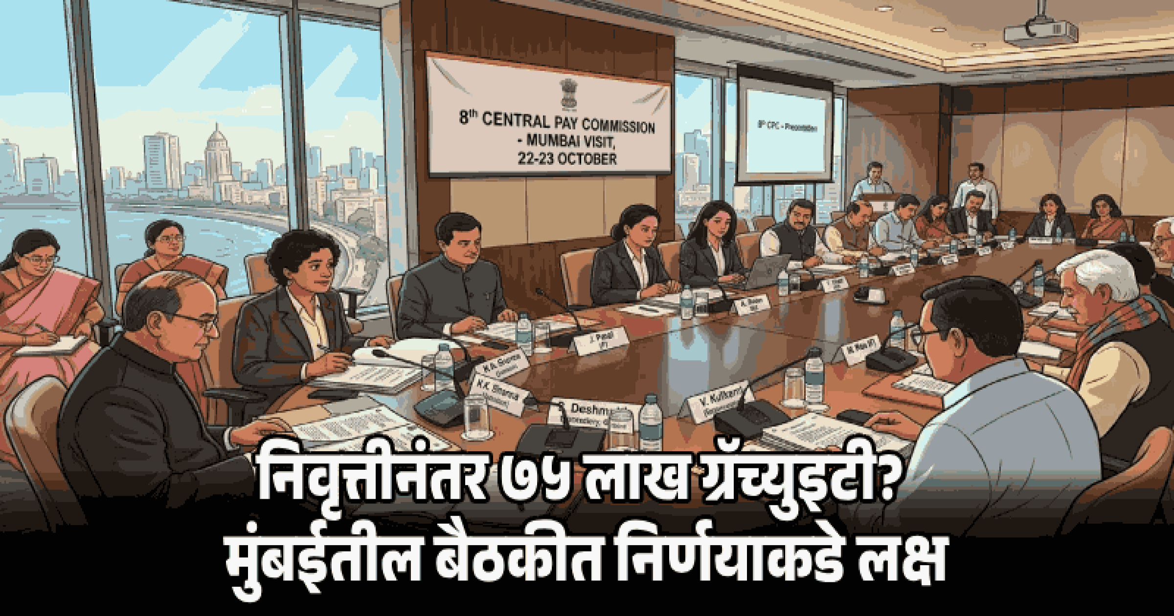 आठवा वेतन आयोग : ग्रॅच्युइटी मर्यादा २५ लाखांवरून ७५ लाखांपर्यंत वाढवा; केंद्रीय कर्मचाऱ्यांची मागणी