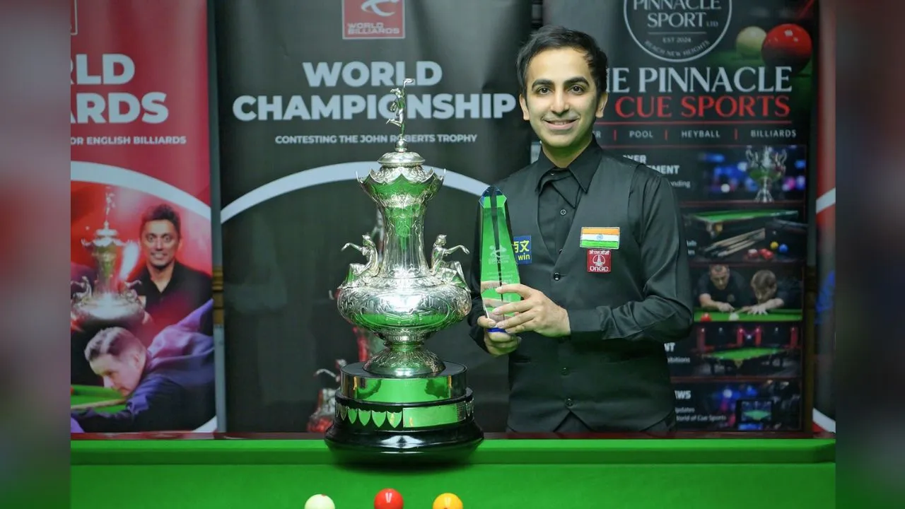Pankaj Advani Wins 29th World Title, Defeats Rob Hall in Billiards Final