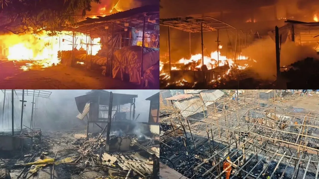 Fire destroys over 150 shops at Vasco Sunday Market in Goa ahead of Diwali