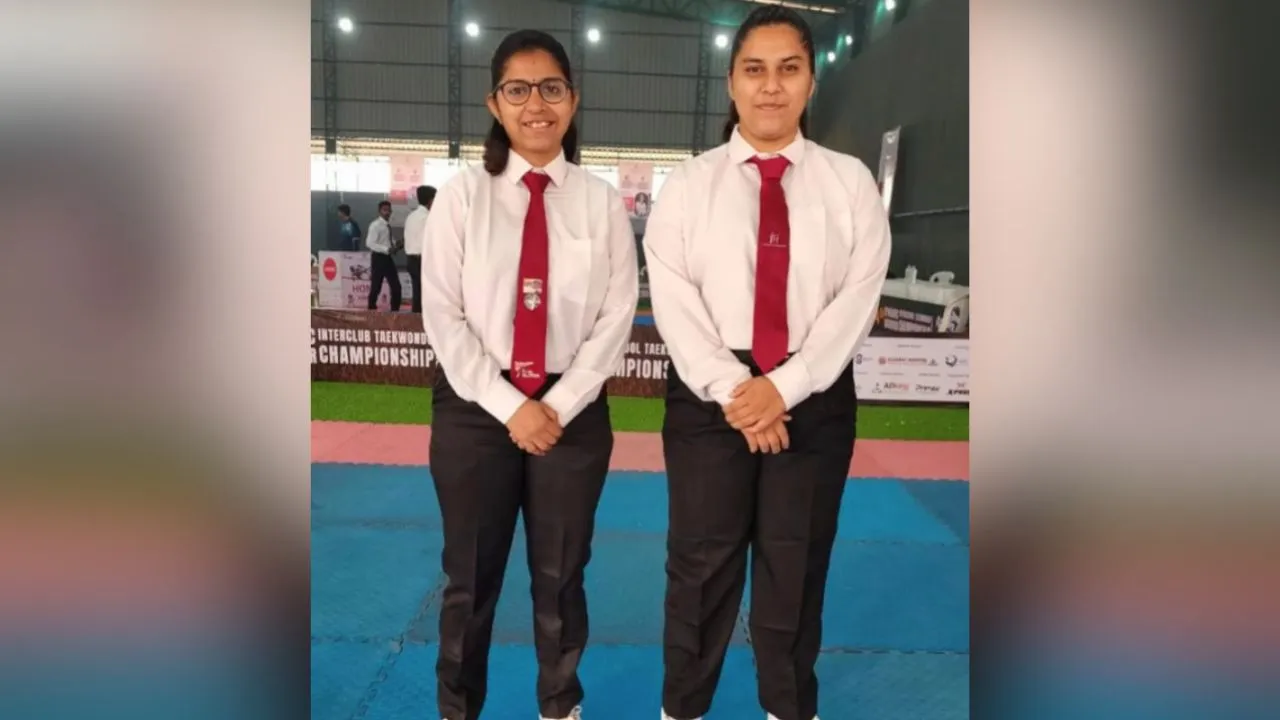 Sanketa Sawant and Sai Sawant, sisters who run Eagle Taekwondo Training Centre in Ratnagiri.