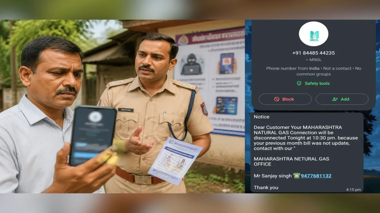 Sawantwadi Police issue a warning against fake MGL gas connection calls and OTP-based banking fraud targeting residents.