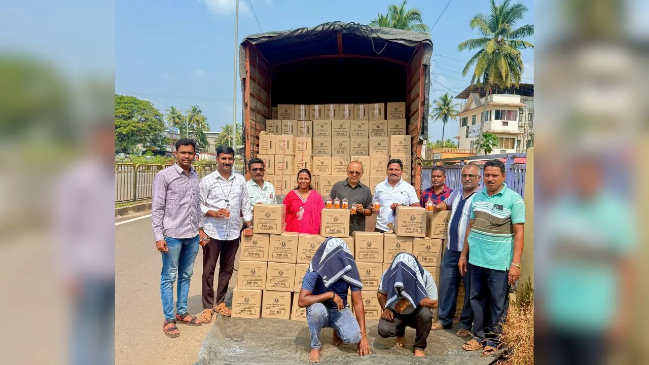State Excise Department Officials Seize Goa-Made Liquor and Tempo Worth ₹55.50 Lakh at Zarap in Sindhudurg