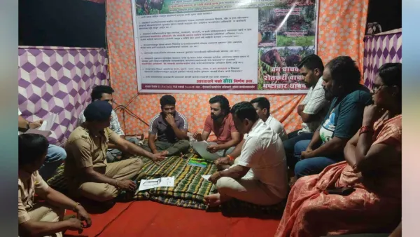 बांबर्डेतील शेतकऱ्यांचे बेमुदत उपोषण दुसऱ्या दिवशीही सुरू