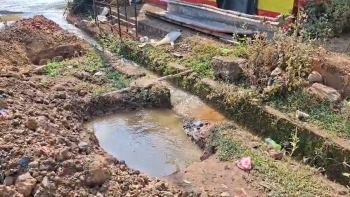 Major Valpoi pipeline burst causes   water wastage; supply disrupted