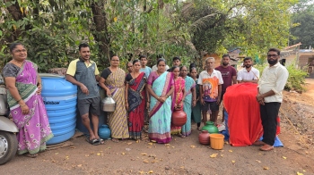 Palewada-Korgao locals  protest lack of water  supply for several days