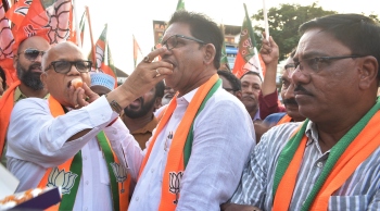 In Margao Digambar, Navelim   MLA celebrate BJP victories