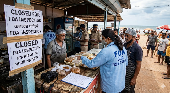 FDA sweep in Candolim, Anjuna and Vagator nets...