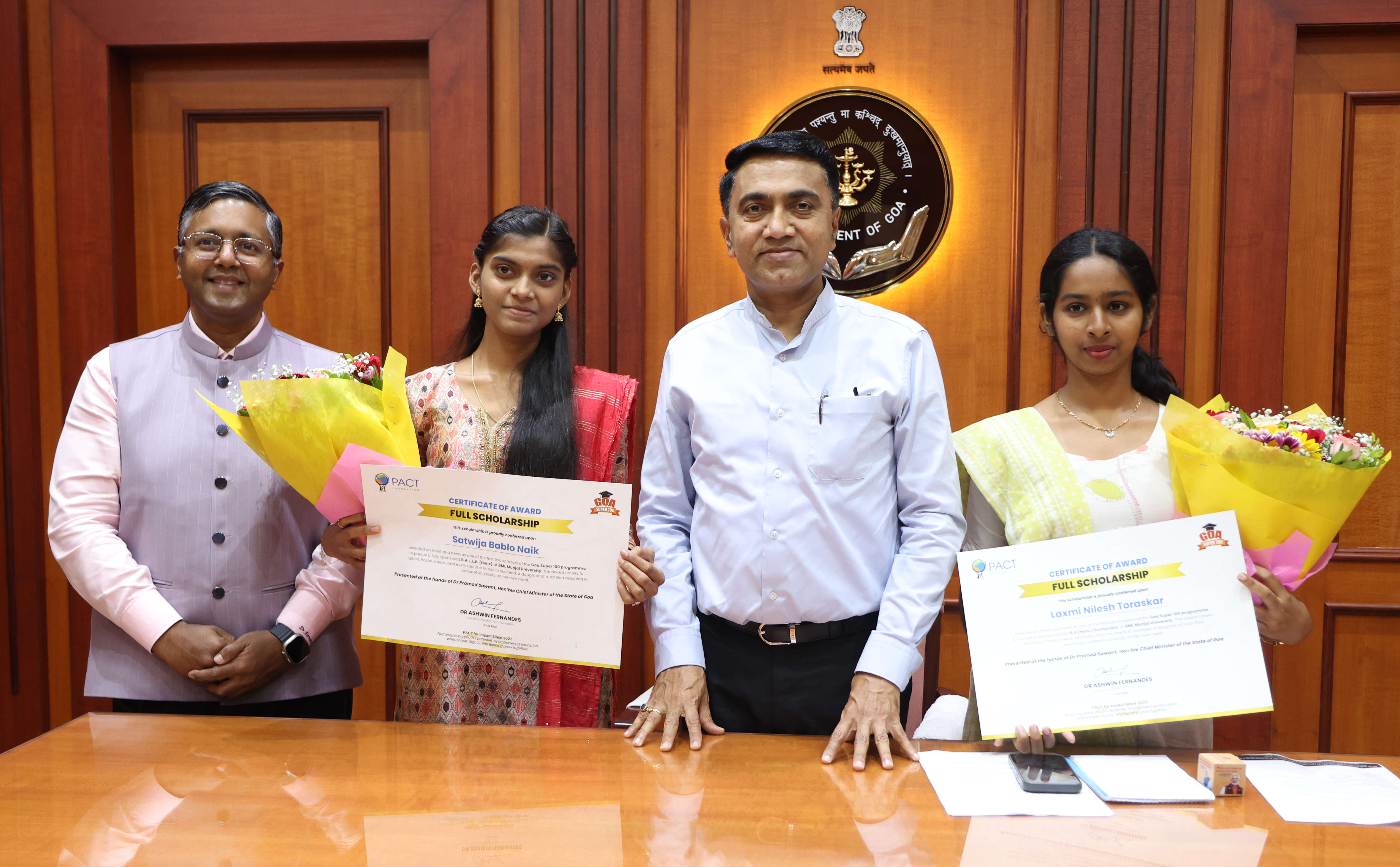 CM meets PACT Foundation’s first Goa Super 100...