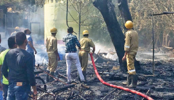 Waste dump at SGPDA  market catches fire